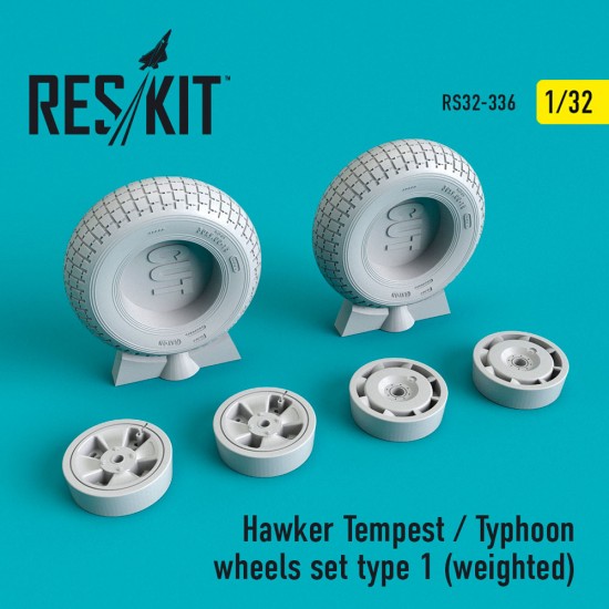 1/32 Hawker Tempest/Typhoon Wheels set Type 1 (weighted) for Revell/Special Hobby kits