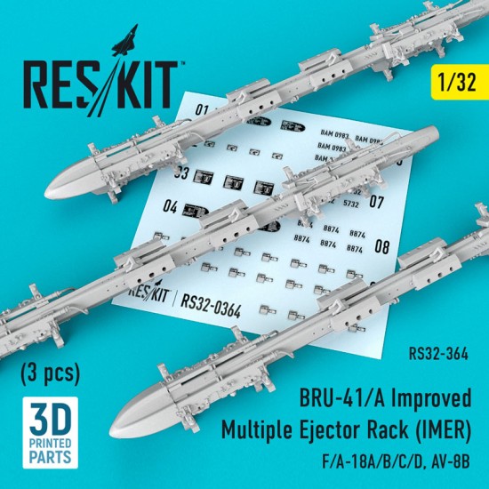 1/32 F/A-18A/B/C/D, AV-8B BRU-41/A IMER (3pcs) for Academy/Hasegawa/Revell/Kinetic