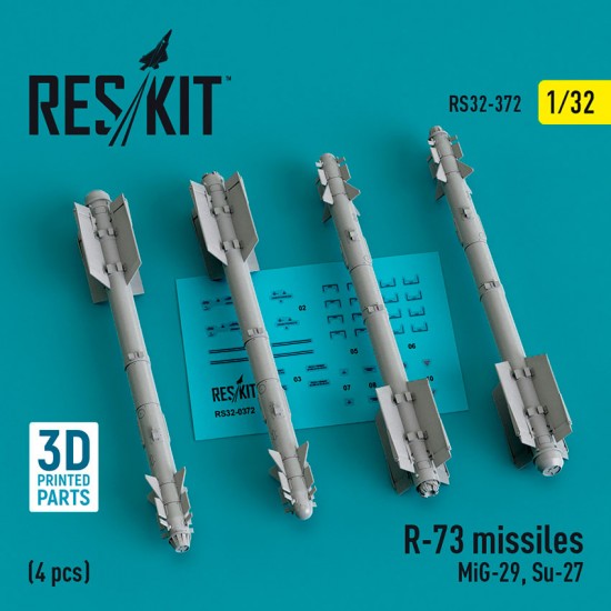 1/32 R-73 Missiles (4pcs) for MIG-29/ Su-27