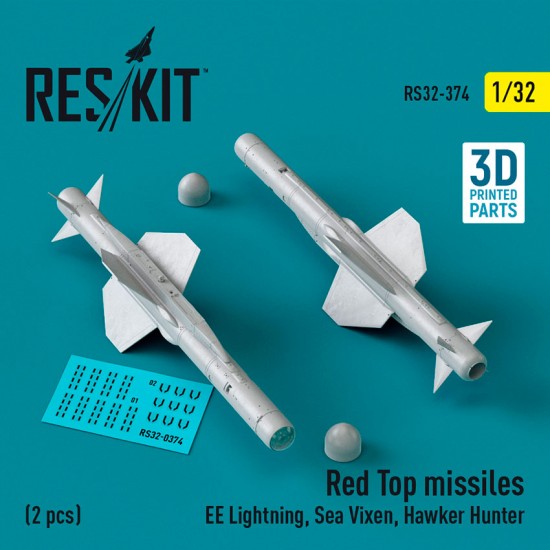 1/32 Red Top Missiles (2pcs) for EE Lightning/ Sea Vixen/ Hawker Hunter