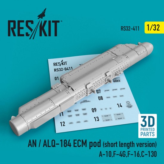 1/32 AN / ALQ-184 ECM Pod (short length version) for A-10, F-4G, F-16, C-130