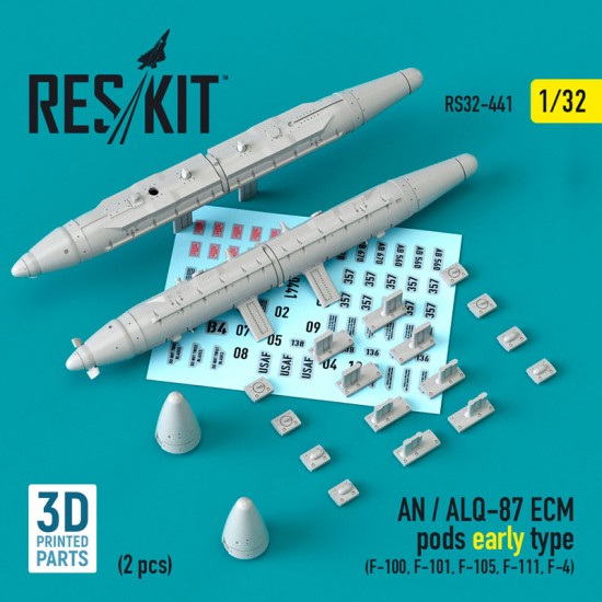 1/32 AN / ALQ-87 ECM Pods Early Type (2pcs) for F-100, F-101, F-105, F-111, F-4