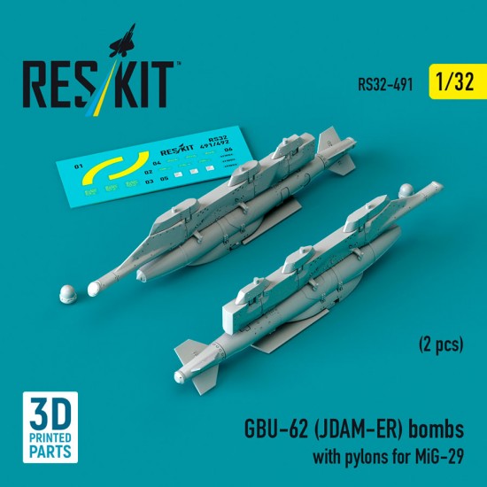 1/32 GBU-62 (JDAM-ER) Bombs with Pylons for MiG-29 (2pcs)