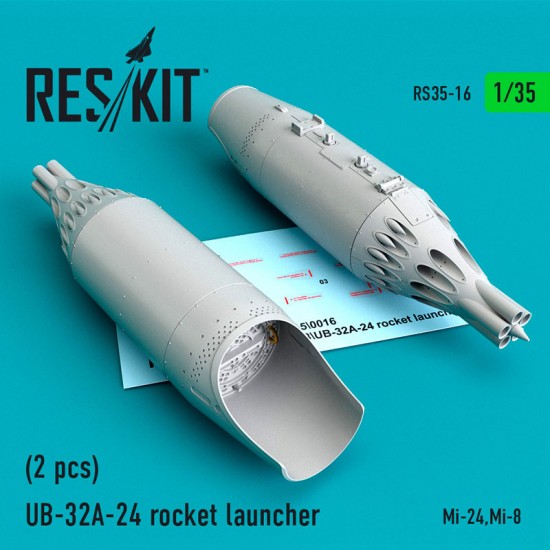 1/35 UB-32A-24 Rocket Launcher (2pcs) for Trumpeter Mi-24, Mi-8