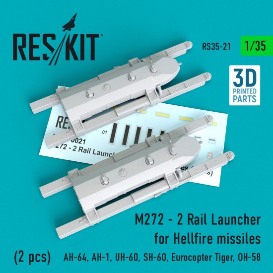 1/35 Hellfire Missiles M272-2 Rail Launcher (2pcs) for Kangnam/Academy/Italeri