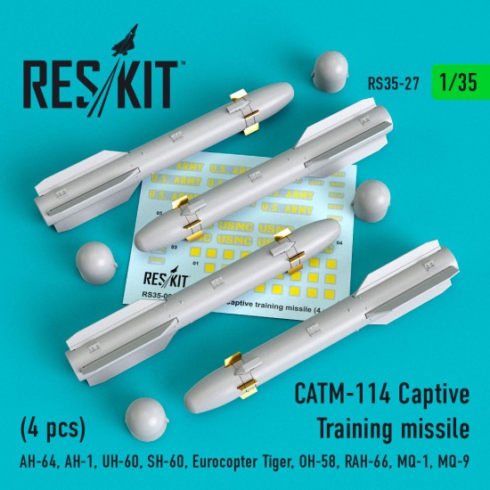 1/35 CATM-114 Captive Training Missiles (4pcs) for Kangnam/Academy/Italeri