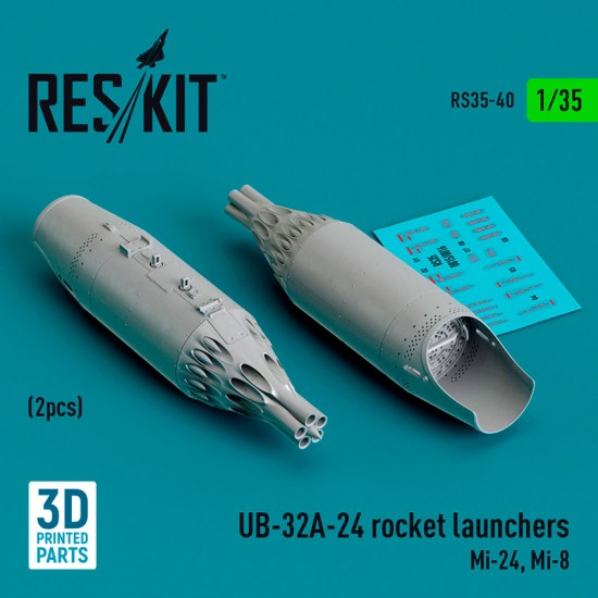 1/35 UB-32A-24 Rocket Launchers (2pcs) for Mi-24/ Mi-8