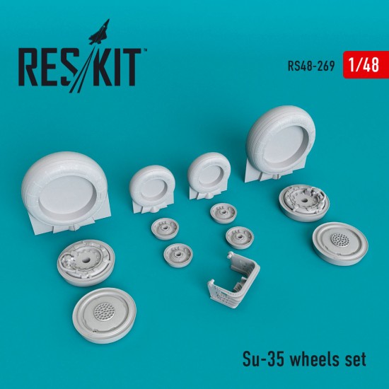 1/48 Sukhoi Su-35 Wheels set for GWH/Kitty Hawk kits