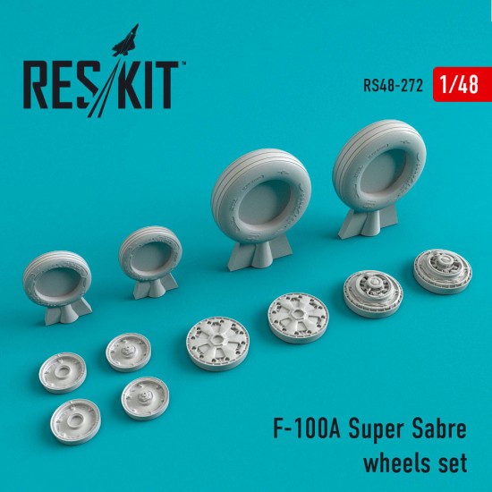 1/48 North American F-100 (A) Super Sabre Wheels set for Trumpeter kits