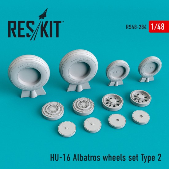 1/48 Grumman HU-16 Albatros Wheels set Type 2 for Trumpeter kits