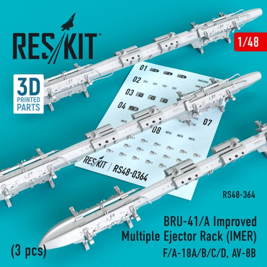 1/48 F/A-18A/B/C/D, AV-8B BRU-41/A IMER (3pcs) for Revell/Monogram/Hasegawa