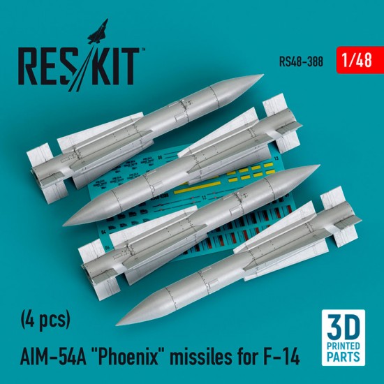 1/48 AIM-54A Phoenix Missiles for F-14 Tomcat (4pcs)