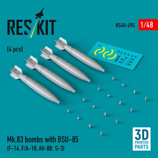 1/48 Mk.83 Bombs with BSU-85 (4pcs) for F-14, F/A-18, AV-8B, S-3