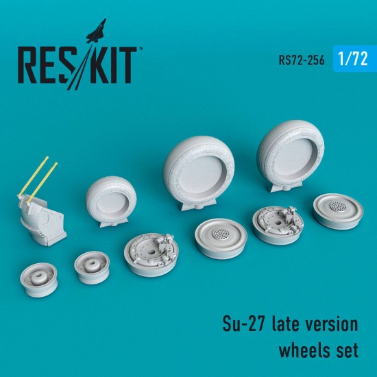 1/72 Su-27 Wheels set Late version for Revell/Hasegawa/Zvezda/Trumpeter/ICM/Airfix kits