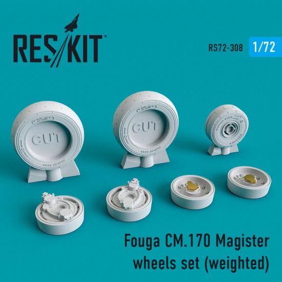 1/72 Fouga CM.170 Magister Wheels set (weighted) for Valom/Special Hobby/Airfix kits