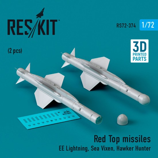 1/72 Red Top Missiles (2pcs) for EE Lightning/ Sea Vixen/ Hawker Hunter