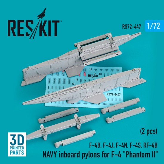 1/72 Navy Inboard Pylons for F-4 Phantom II (2pcs) for F-4B, F-4J, F-4N, F-4S, RF-4B