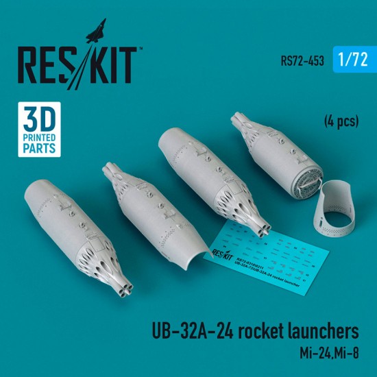 1/72 UB-32A-24 Rocket Launchers (4pcs) for Mi-24/ Mi-8