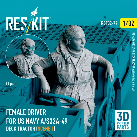 1/32 Female Driver for US Navy A/S32A-49 Deck Tractor Scene #1