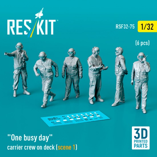 1/32 One Busy Day Carrier Crew on Deck Scene #1 (6pcs)