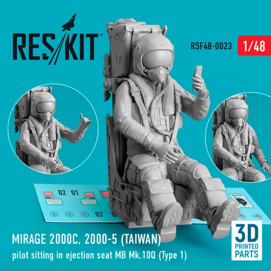 1/48 Mirage 2000C, 2000-5 (Taiwan) Pilot Sitting in Ejection Seat MB Mk.10Q (Type 1)