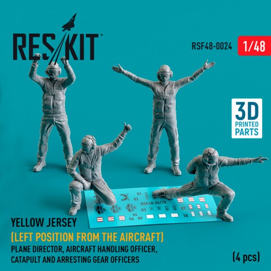 1/48 USN Carrier Air Operations 'Yellow Jersey' (Left position from aircraft) 4 Figures