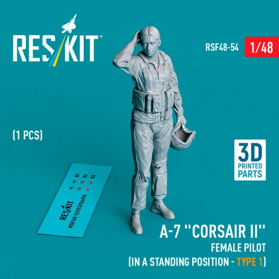 1/48 A-7 Corsair II Female Pilot (In A Standing Position - Type 1)