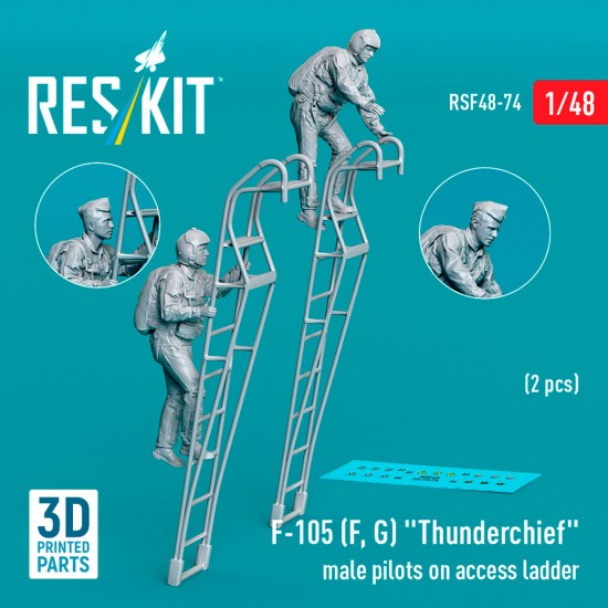 1/48 F-105 (F, G) Thunderchief Male Pilots on Access Ladder (2pcs)