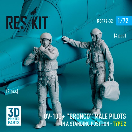 1/72 OV-10D+ Bronco Male Pilots In A Standing Position - Type 2 (2 figures)