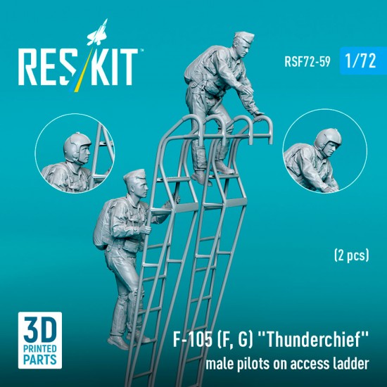 1/72 F-105 (F, G) Thunderchief Male Pilots on Access Ladder (2 figures)