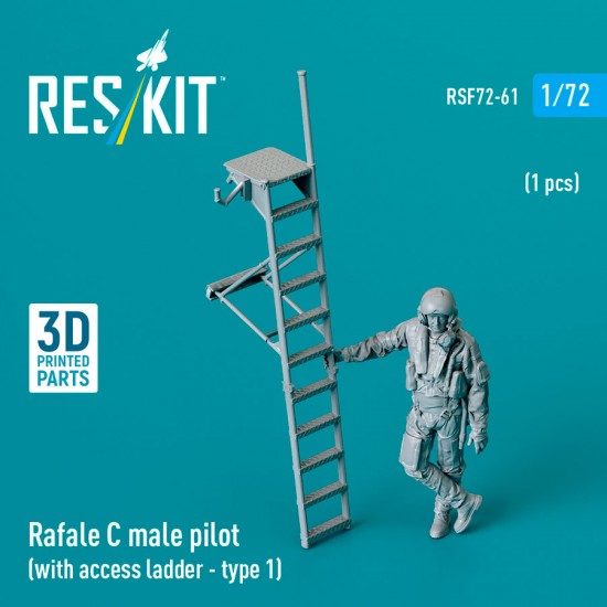 1/72 Rafale C Male Pilot (with Access Ladder - Type 1)