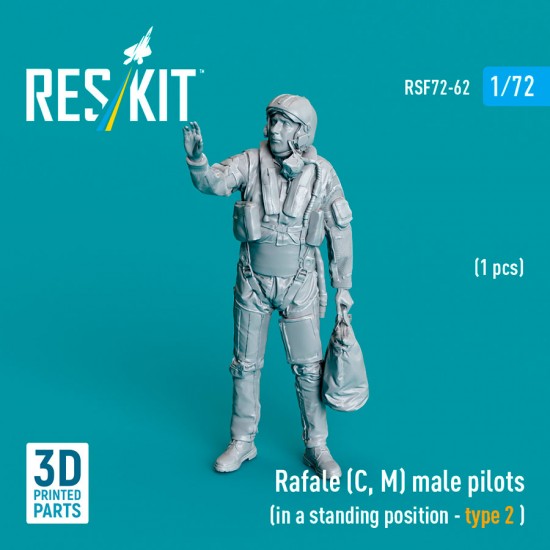 1/72 Rafale (C, M) Male Pilot (in a standing position - type 2, 1pc)