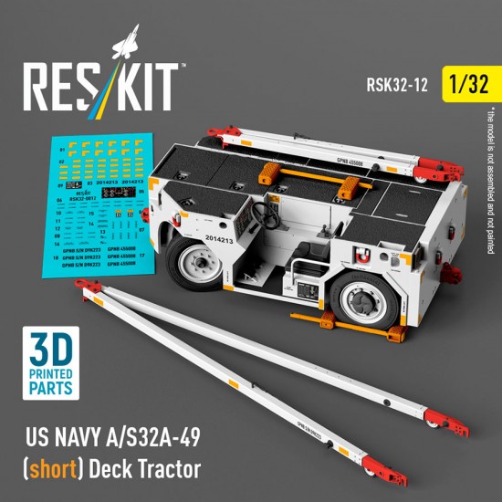 1/32 US Navy A/S32A-49 (short) Deck Tractor (3D Printed model kit)