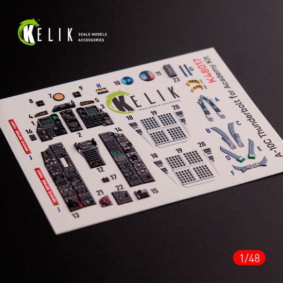 1/48 A-10C Thunderbolt Interior 3D Decals for Academy kit