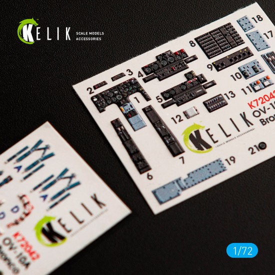 1/72 OV-10A "Bronco" Interior Details on 3D Decals for ICM kit