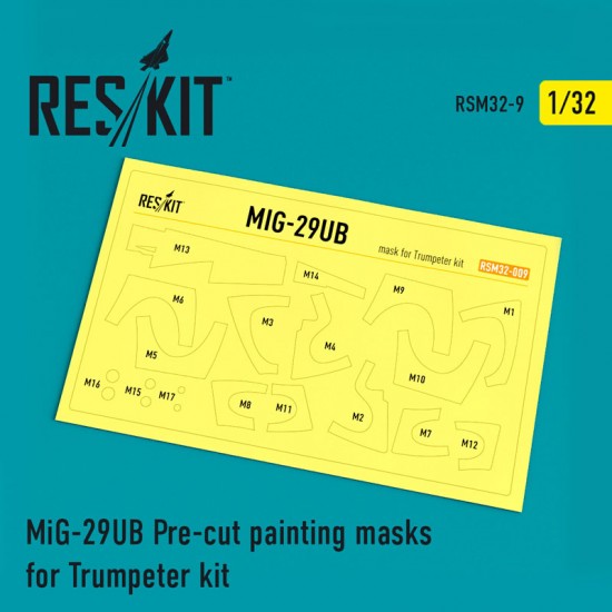 1/32 Mikoyan MiG-29UB Pre-cut Painting Masks for Trumpeter kit