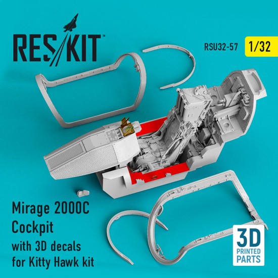 1/32 Mirage 2000C Cockpit with 3D decals for Kitty Hawk kit