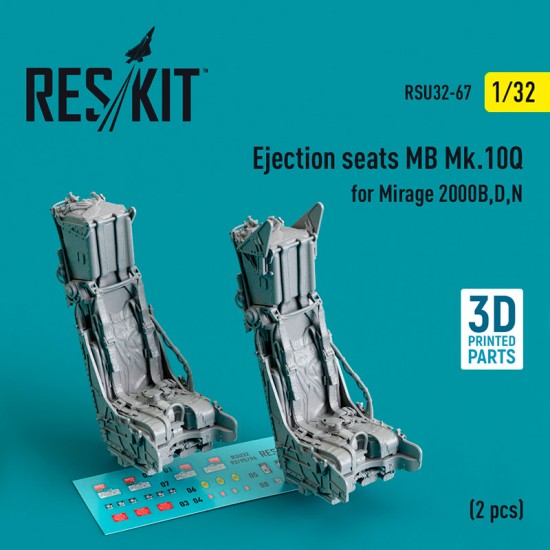 1/32 Mirage 2000B/D/N Ejection Seats MB Mk.10Q (2pcs, 3D Printed)