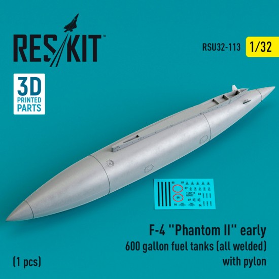 1/32 F-4 "Phantom II" early 600 gallon Fuel Tanks (all welded) with Pylon (1 pcs)