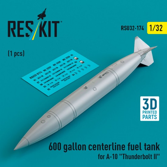 1/32 600 Gallon Centerline Fuel Tank for A-10 Thunderbolt II (1pc)