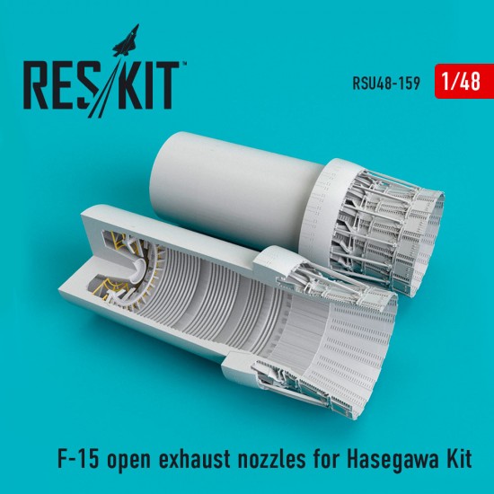 1/48 McDonnell Douglas F-15 Eagle open Exhaust Nozzles for Hasegawa Kit