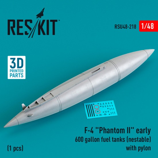 1/48 F-4 "Phantom II" early 600 gallon Fuel Tanks (nestable) with Pylon (1 pcs)