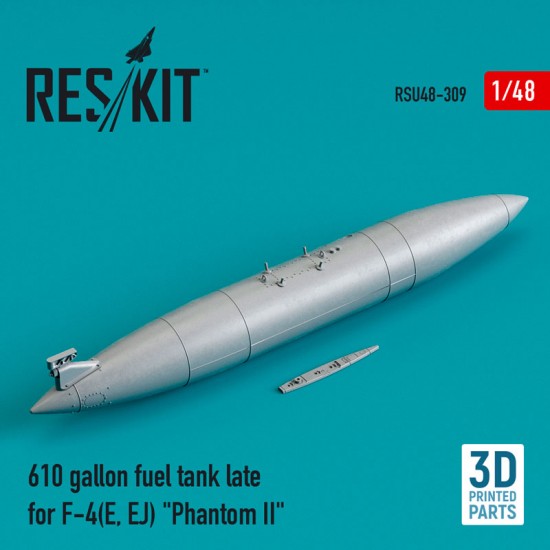 1/48 610 gallon Fuel Tank Late for F-4 E, EJ Phantom II (3D printing)