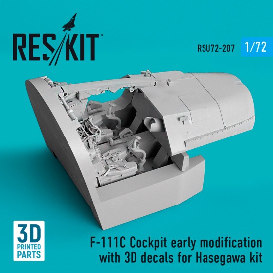 1/72 F-111C Cockpit Early Modification w/3D Decals for Hasegawa Kit