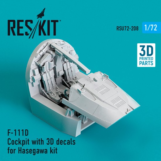 1/72 F-111D Cockpit w/3D Decals for Hasegawa Kit