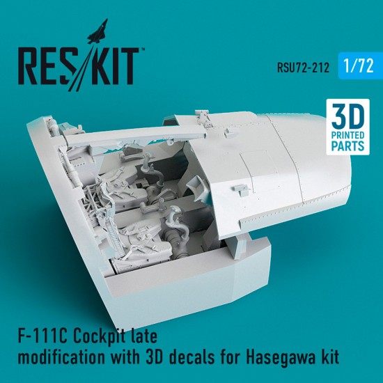 1/72 F-111C Cockpit Late Modification w/3D Decals for Hasegawa Kit