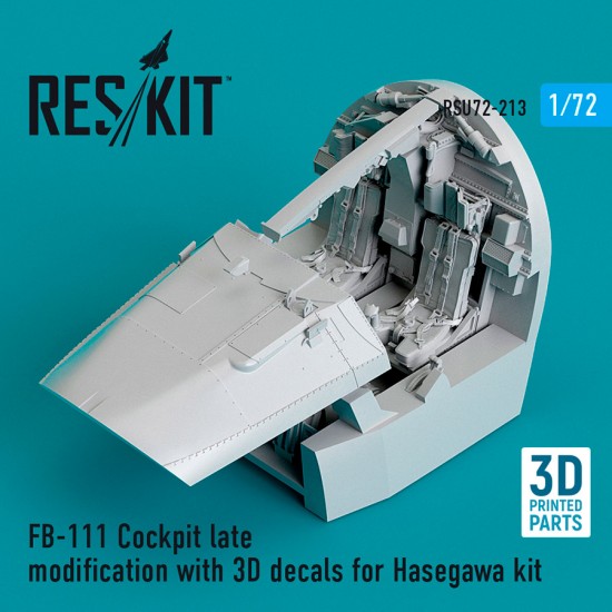 1/72 FB-111 Cockpit Late Modification w/3D Decals for Hasegawa Kit