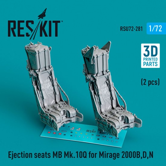 1/72 Mirage 2000B/D/N Ejection Seats MB Mk.10Q (2pcs, 3D Printed)