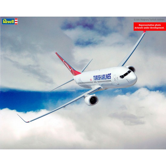 1/144 Model Set Boeing 737-800 ''Turkish Airlines'' (kit, paints, glue, brush)