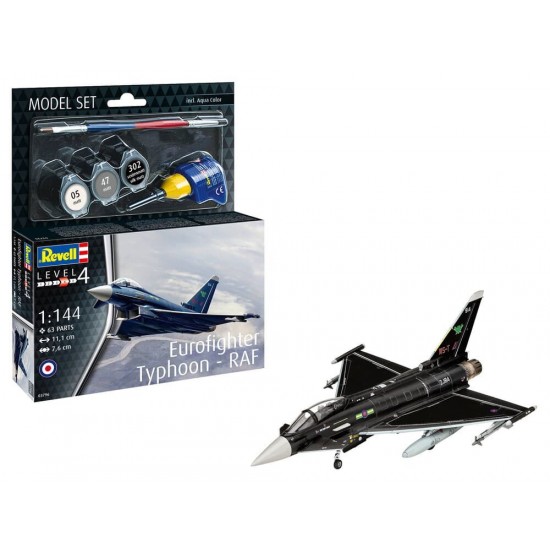 1/144 Model Set Eurofighter Typhoon - RAF (kit, paints, glue, brush)